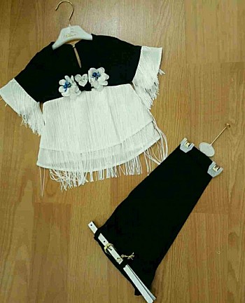Ensemble top à franges + pantacourt