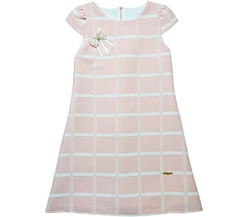 Robe fille carreaux et couleur douce