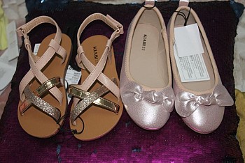 Sandales fille tressées style spartiate couleur ivoire