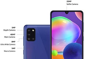 Samsung Galaxy A31 Dual SIM, 128GB, 4GB RAM, 4G LTE