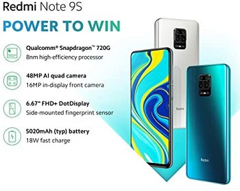 Xiaomi Redmi Note 9S 128 GB et 6 GB RAM