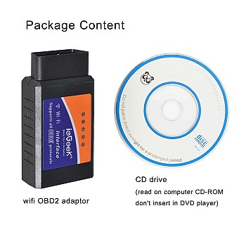 ieGeek OBD2 OBDII Diagnostic Scanner Automobile WiFi Sans-Fil Scanner pour Voiture Numérisation Adapteur Outils Compatible avec iPhone iOS et Android