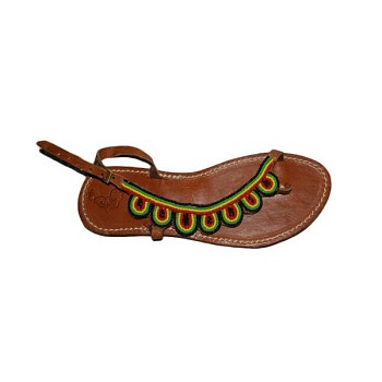 Sandales en cuir design africain