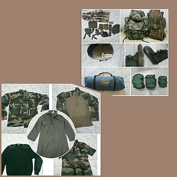 Vêtements et matériels militaire