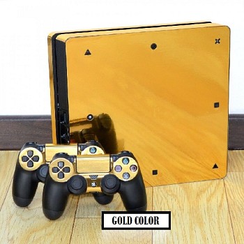 gold decal autocollant skin ps4 slim