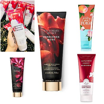 creme de marque bath and body cream et victoria secret avec gel douche