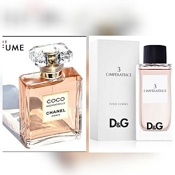 Parfum Coco Chanel et D&G impératrice