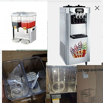 Machine de jus à pompe et machine de glace italien