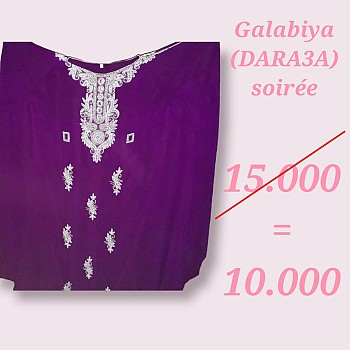 Galabiya (Dara3a) soirée de couleur violet à vendre