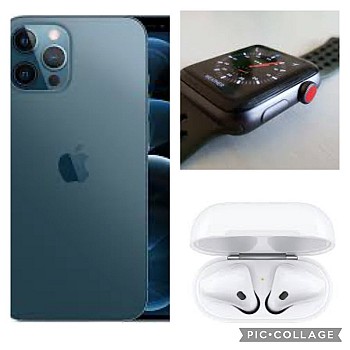 iPhone, airpods, Apple Watch série trois