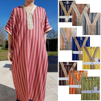 Qamis marocain en qualité supérieure - Disponible en marron uniquement