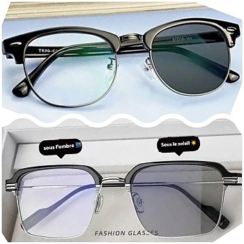 Lunettes photochromiques anti lumière bleue pour homme