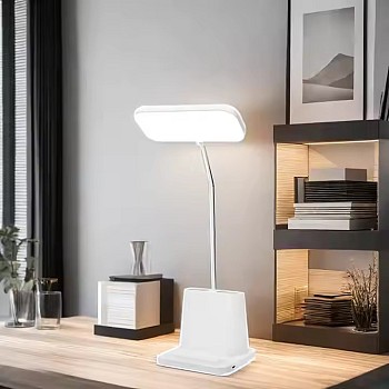 Lampe de table LED tactile de luxe avec chargement USB et porte-stylo multifonctionnel