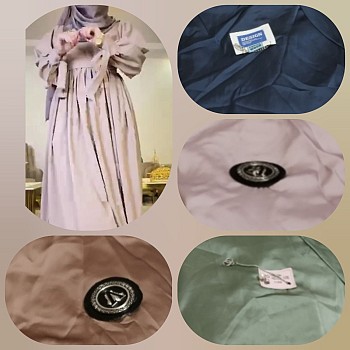Abaya moderne à manches bouffantes – 4 coloris disponibles