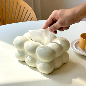 Boîte à mouchoirs céramique et plastique