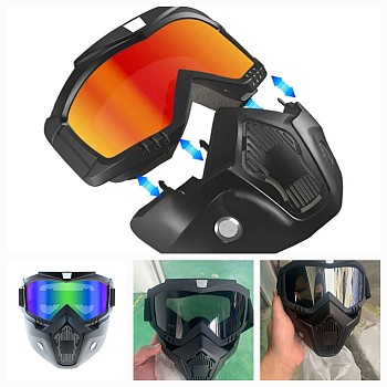 Masque de moto efficace contre la poussière et le soleil