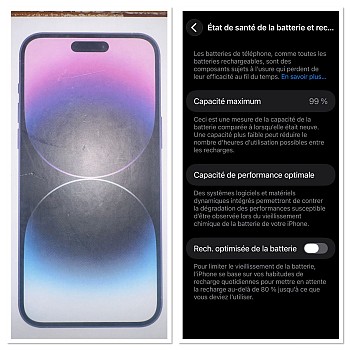 iPhone 14 Pro Max Purple Dark, 256GB, 99% Batterie, 3 Coques Offertes