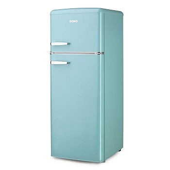 Réfrigérateur Combiné DOMO Rétro DO91705R Turquoise - Comme Neuf