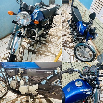 Moto Hero Hunter 100, bleue, excellent état, faible kilométrage