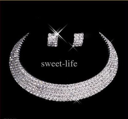Collier + boucles d'oreilles crystal