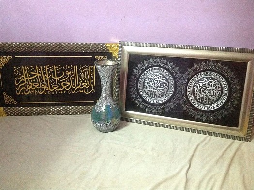 Cadres et vase deco