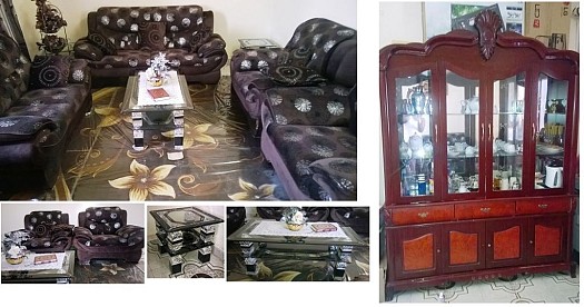 Meubles: Salon + Table basse + Moquette + Living