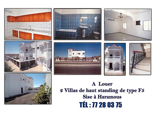 2 Villas Duplex de haut standing type F5 Haramous