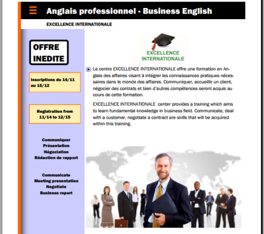 Anglais des affaires - Business English : Nouvelle offre de formation inédite