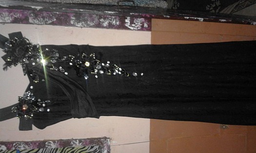 Robe noir Crystal soirée