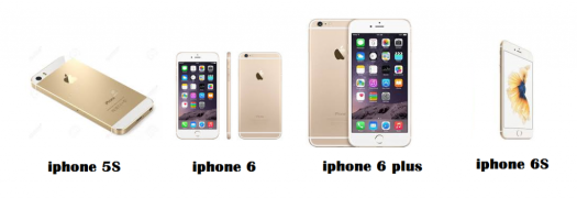 iphones 5S, 6, 6 Plus et 6S