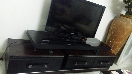 Living + télévision écran plat 32 pouce