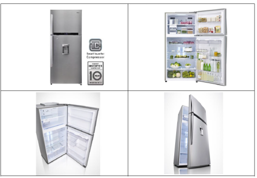 LG 650 Litres Refrigerator, Shiny Steel