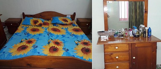 Vente d'un lit, coiffeuse, et 2 tables de chevet