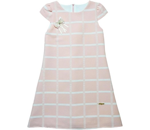 Robe fille carreaux et couleur douce