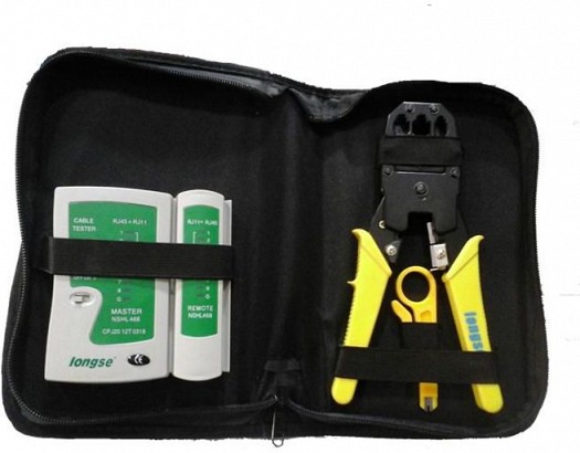 Tester et pince a sertir cable RJ45 et RJ11