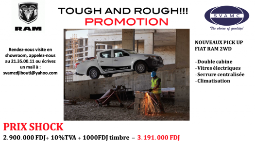 SVAMC : Nouveaux Pick-up FIAT RAM 2WD