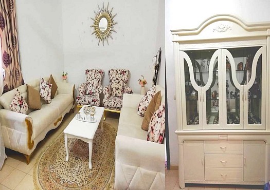 Salon+moquette +3 tables basses + pots et son living