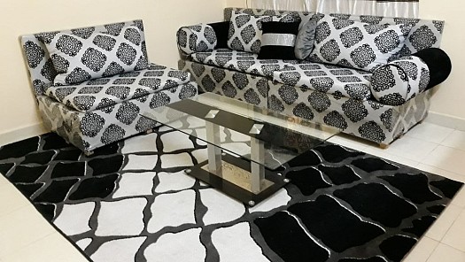 Salon blanc et noir