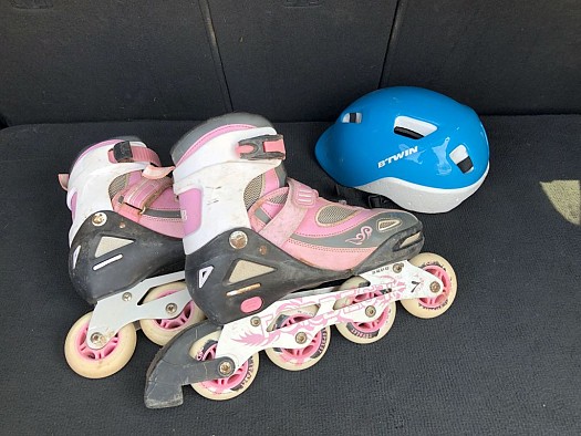 Skate rollers + helmet