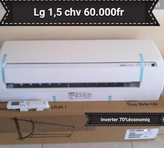 Split lg 1.5 chv Inverter 70% économique