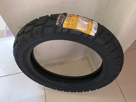 New motorcycle front tire