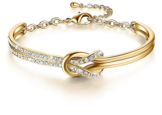 Bracelet plaqué or pure romantique