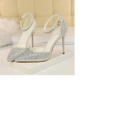 sandales de mariage Scarpins paillettes talons fétiche Stiletto cristal