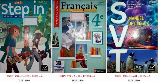 Livres de collège à vendre