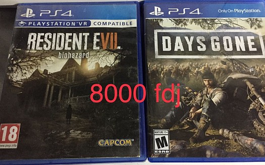 jeux ps4 Résident evil 7 + days gone