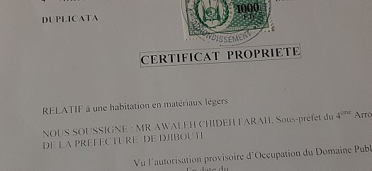 Parcelle avec certificat de propriété, 126 m2, Balbala