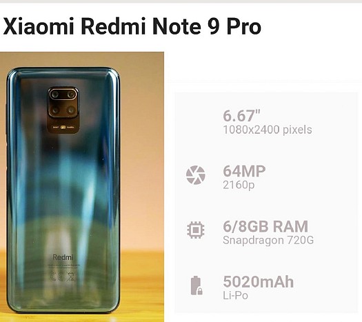 Xiaomi Redmi Note 9 Pro