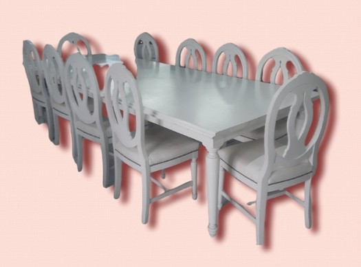 TABLE A MANGER LUXE BOIS MASSIF. Dinning Table +10 chairs