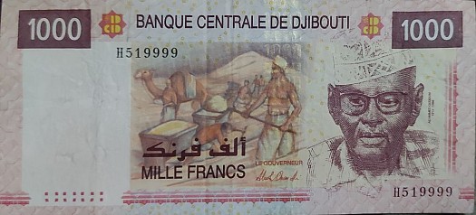 Vente aux enchères billet 1000fdj rare