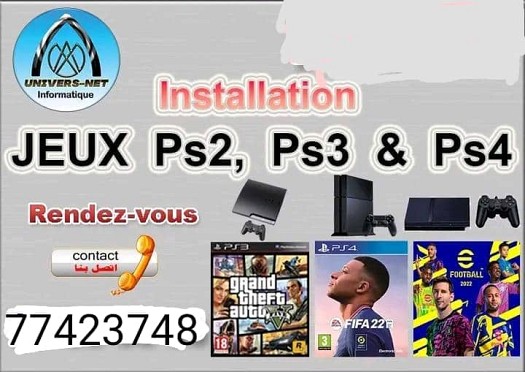 Installation de tous les jeux et programmes PlayStation 2, 3 et 4 Installation de tous les jeux et programmes PlayStation 2, 3 et 4 $